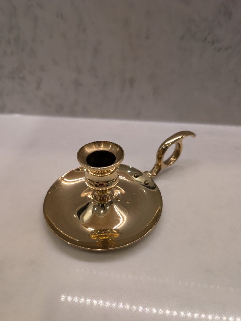 Vintage Solid Brass Chamberstick Candle Holder